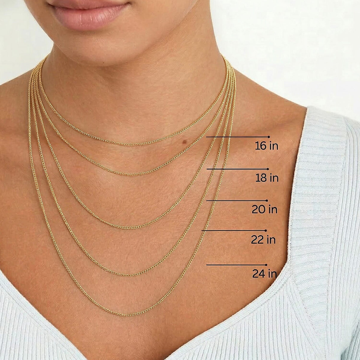 Italian Closeout Sterling Silver 2.25MM Romy Chain with Spring Ring Clasp in Yellow Gold Plating 18 Inch V32517480 5
