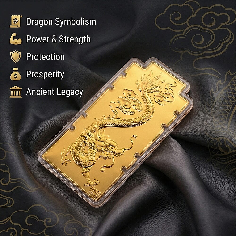 24K Yellow Gold (99.9% Gold Purity) Dragon Embossed Foil 8356054 3