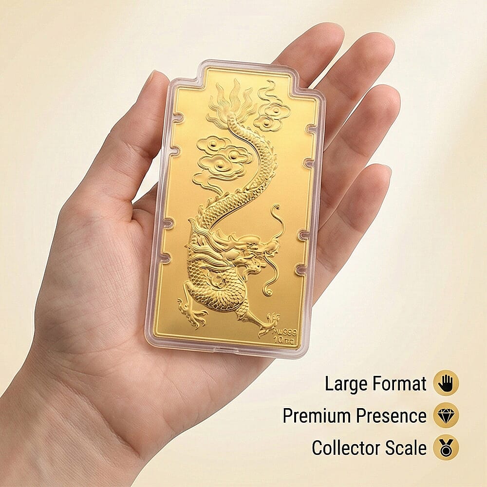 24K Yellow Gold (99.9% Gold Purity) Dragon Embossed Foil 8356054 5