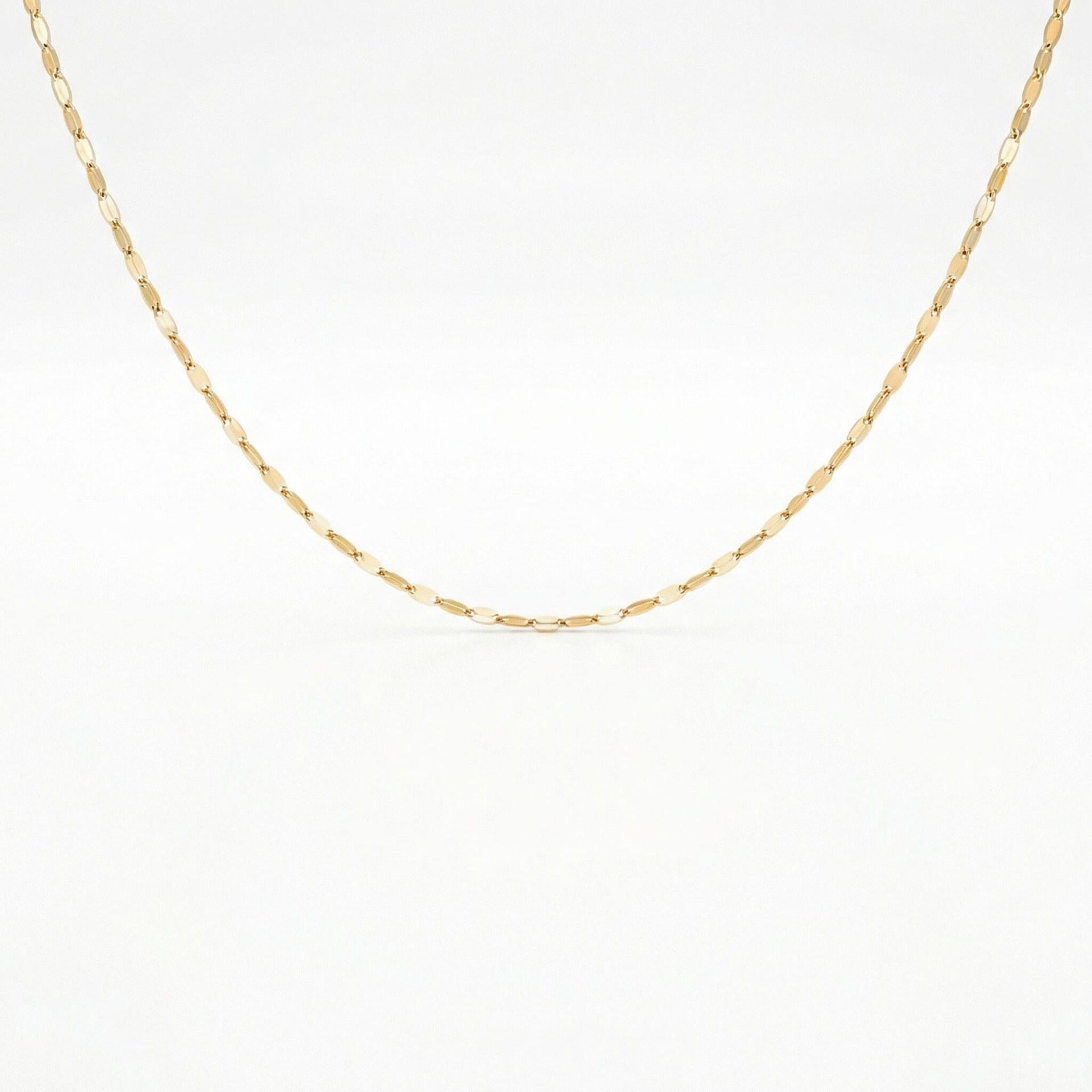 9K Yellow Gold Sparkle Forzatina Necklace (Size - 16) with Spring Ring Clasp 8356203 0