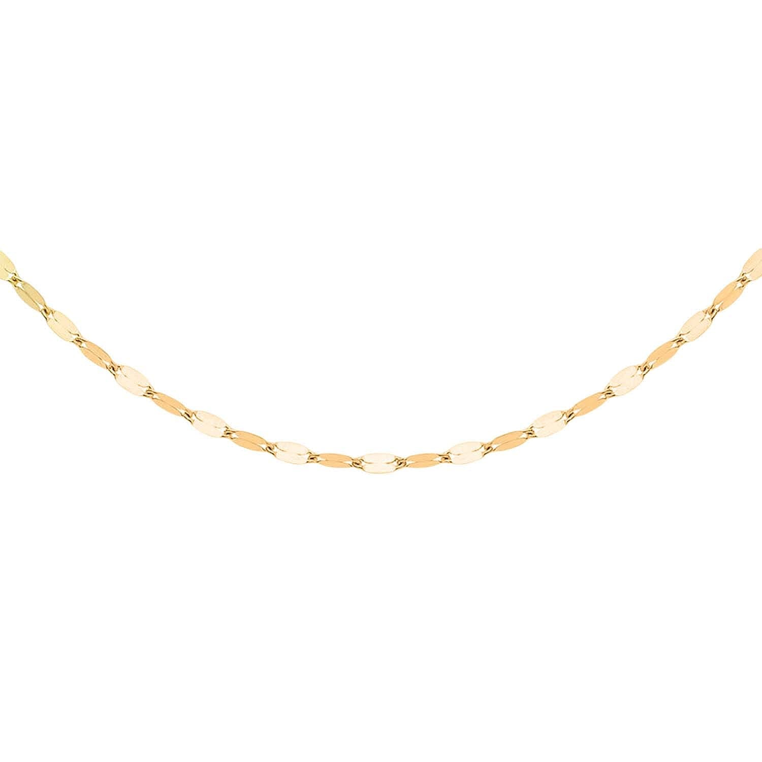 9K Yellow Gold 1.6MM Sparkle Forzatina Necklace with Spring Ring Clasp 18 Inch 8356398 0