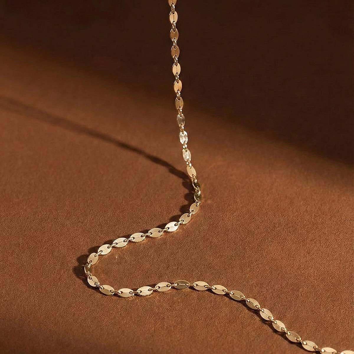 9K Yellow Gold 1.6MM Sparkle Forzatina Necklace with Spring Ring Clasp 18 Inch 8356398 6