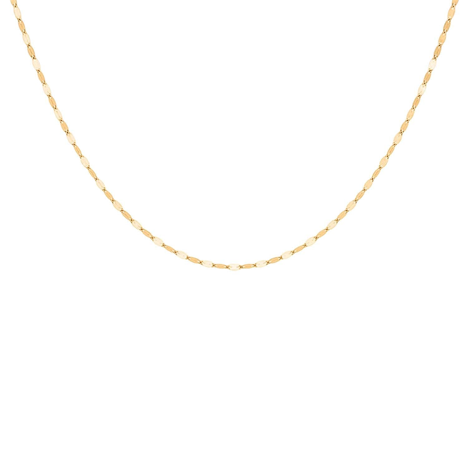 9K Yellow Gold 1.6MM Sparkle Forzatina Necklace with Spring Ring Clasp 18 Inch 8356398 7