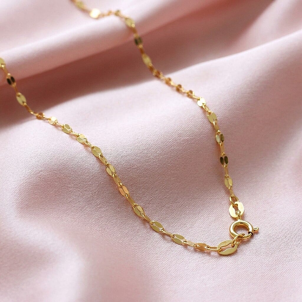 9K Yellow Gold Sparkle Forzatina Necklace (Size - 20) with Spring Ring Clasp 8356406 2