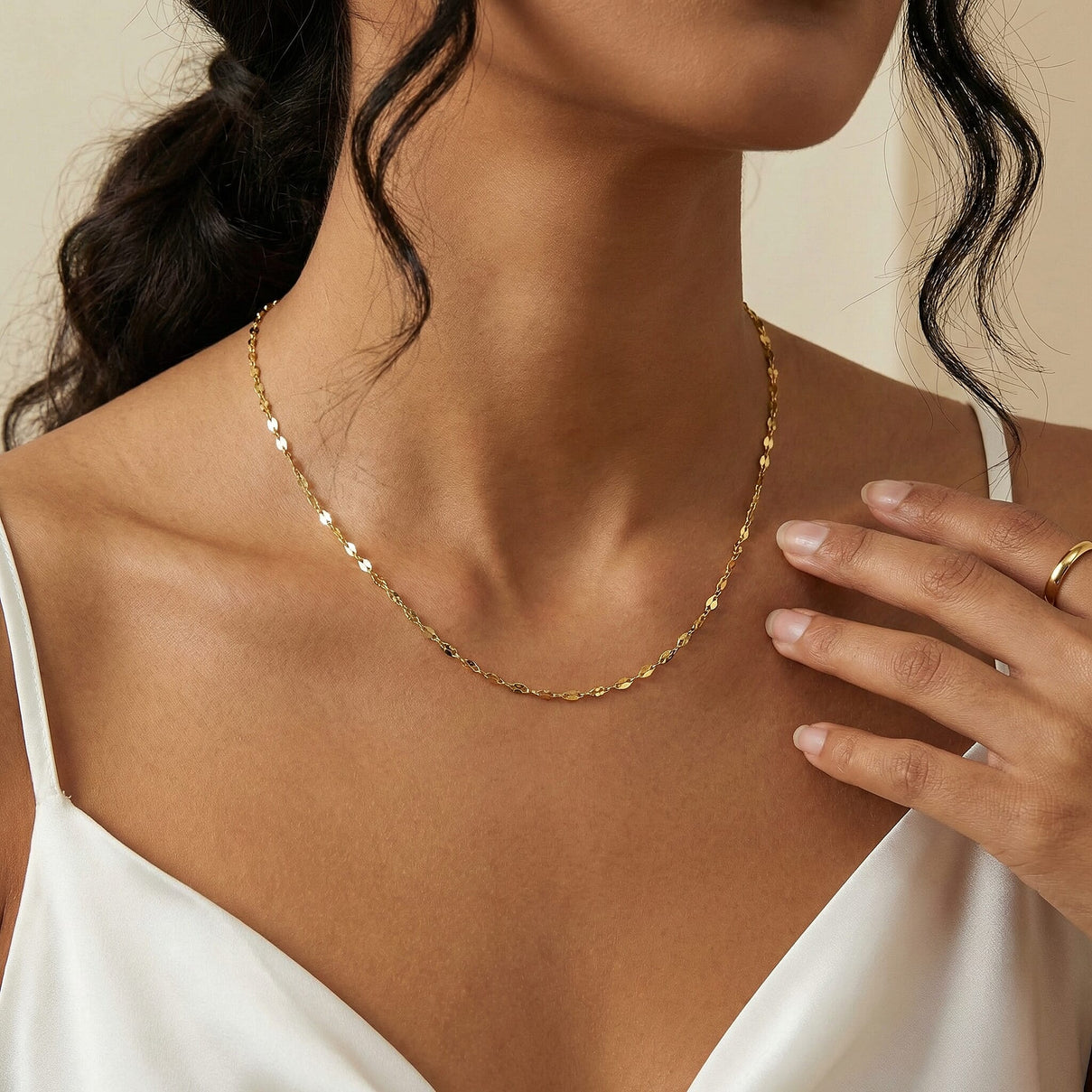 9K Yellow Gold Sparkle Forzatina Necklace (Size - 20) with Spring Ring Clasp 8356406 5