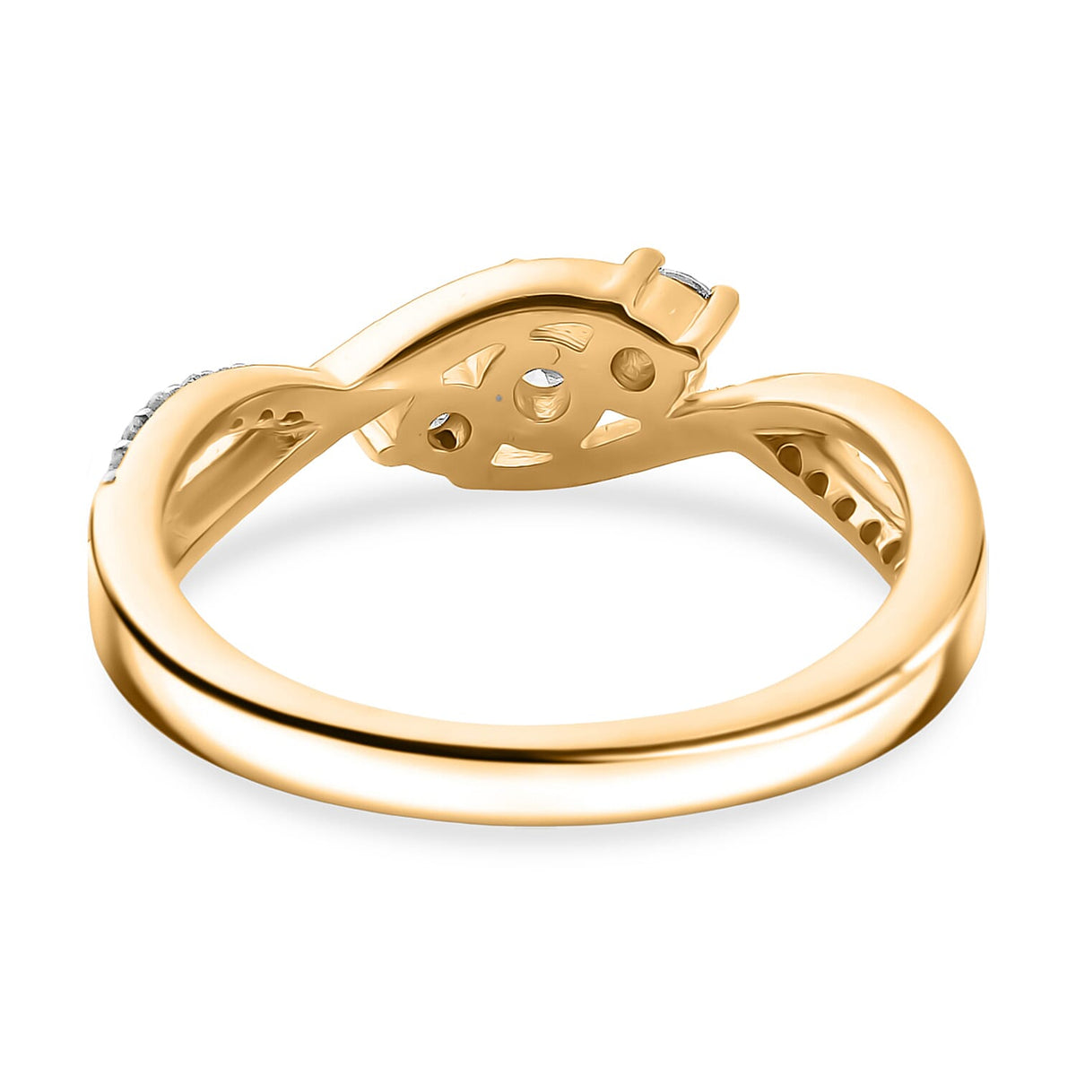 D'Joy Moissanite Ring in 18K Vermeil Yellow Gold Plated Sterling Silver 8356884 6