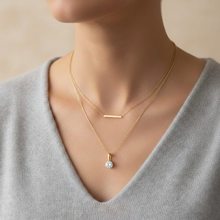 9K Yellow Gold Certified Lab Grown Diamond (VVS-E) Heart and Arrow Pendant 1 Ct. 8360259 2