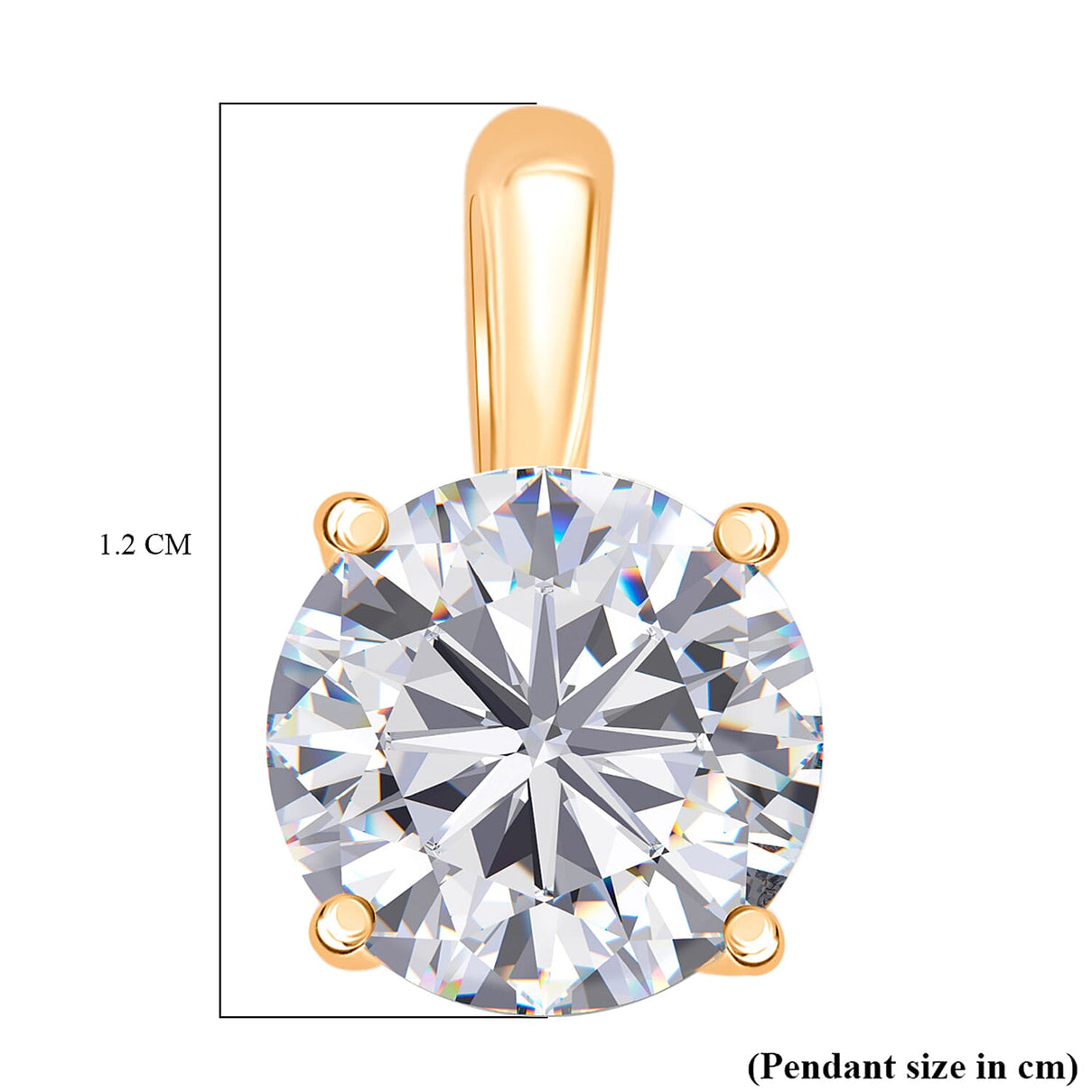 9K Yellow Gold Certified Lab Grown Diamond (VVS-E) Heart and Arrow Pendant 1 Ct. 8360259 7