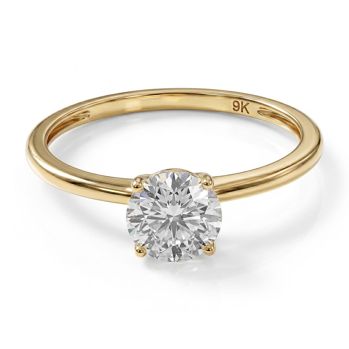 1 CT. Lab Grown Diamond ring, NGIC Certified (VVS1-E) in 9K Yellow Gold 8360300 0