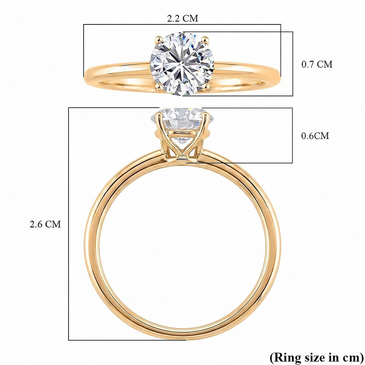1 CT. Lab Grown Diamond ring, NGIC Certified (VVS1-E) in 9K Yellow Gold 8360300 7