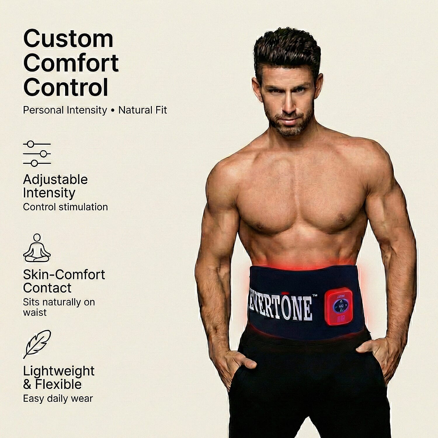THE ULTIMATE FITNESS &amp; TONING DEVICE - Evertone 3 in 1 Tone and Tight Belt With Red &amp; Infra Red Light, EMS &amp; Heat Therapy Therapeutic Device 8374176 3