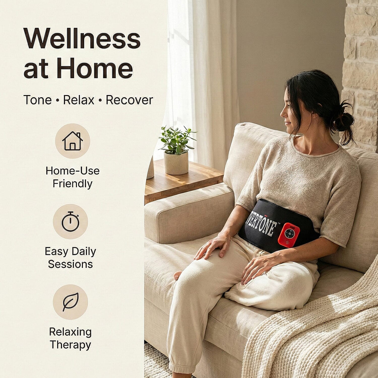 THE ULTIMATE FITNESS &amp; TONING DEVICE - Evertone 3 in 1 Tone and Tight Belt With Red &amp; Infra Red Light, EMS &amp; Heat Therapy Therapeutic Device 8374176 4