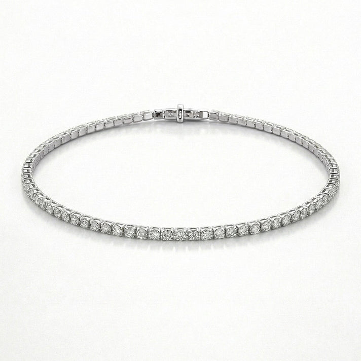 D'Joy Moissanite Line Bracelet (Size 7) in Rhodium Overlay Sterling Silver 2.88 Ct. 8374652 1