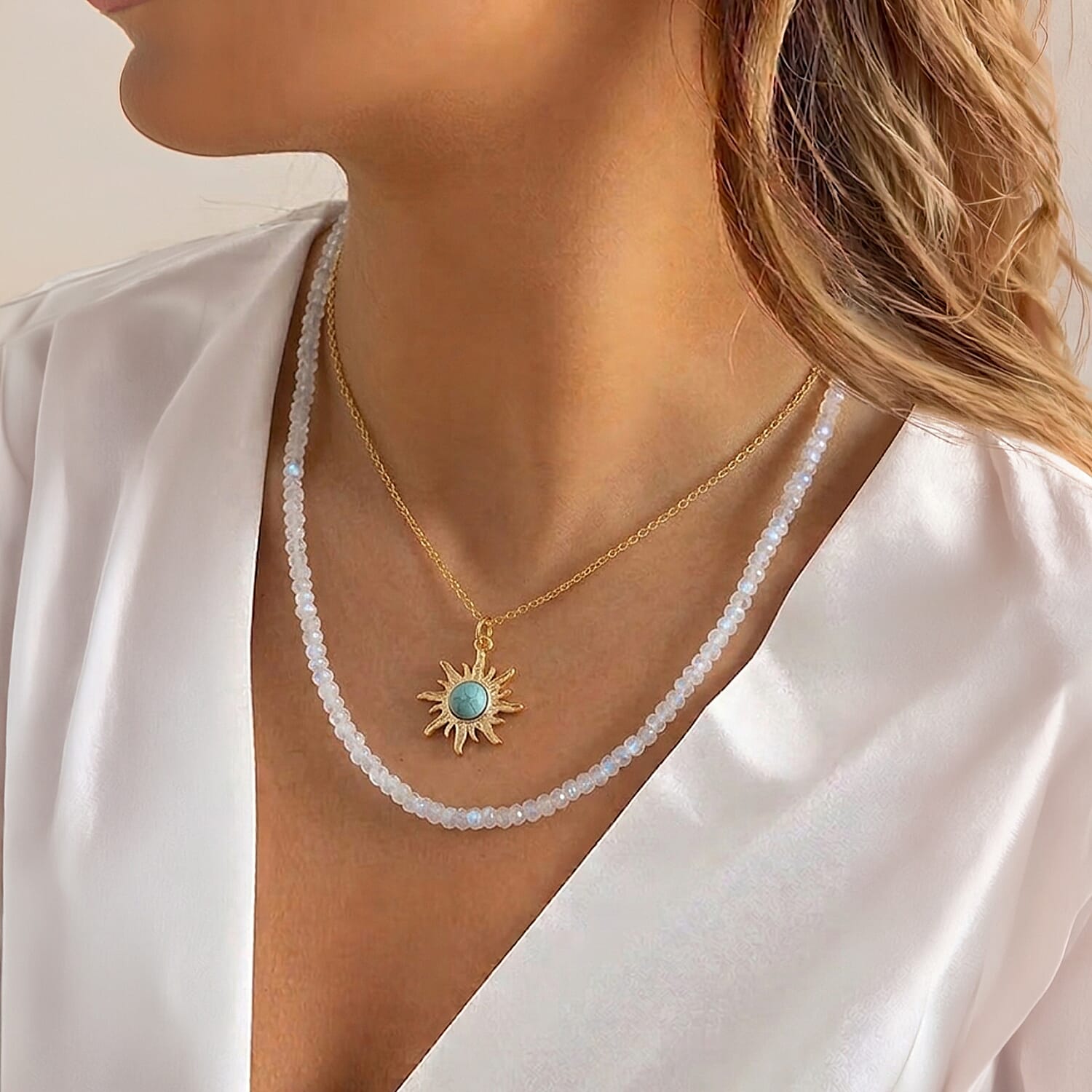 EverTrue Rainbow Moonstone Necklace (Size - 20) 65.00 Ct. 8375093 3
