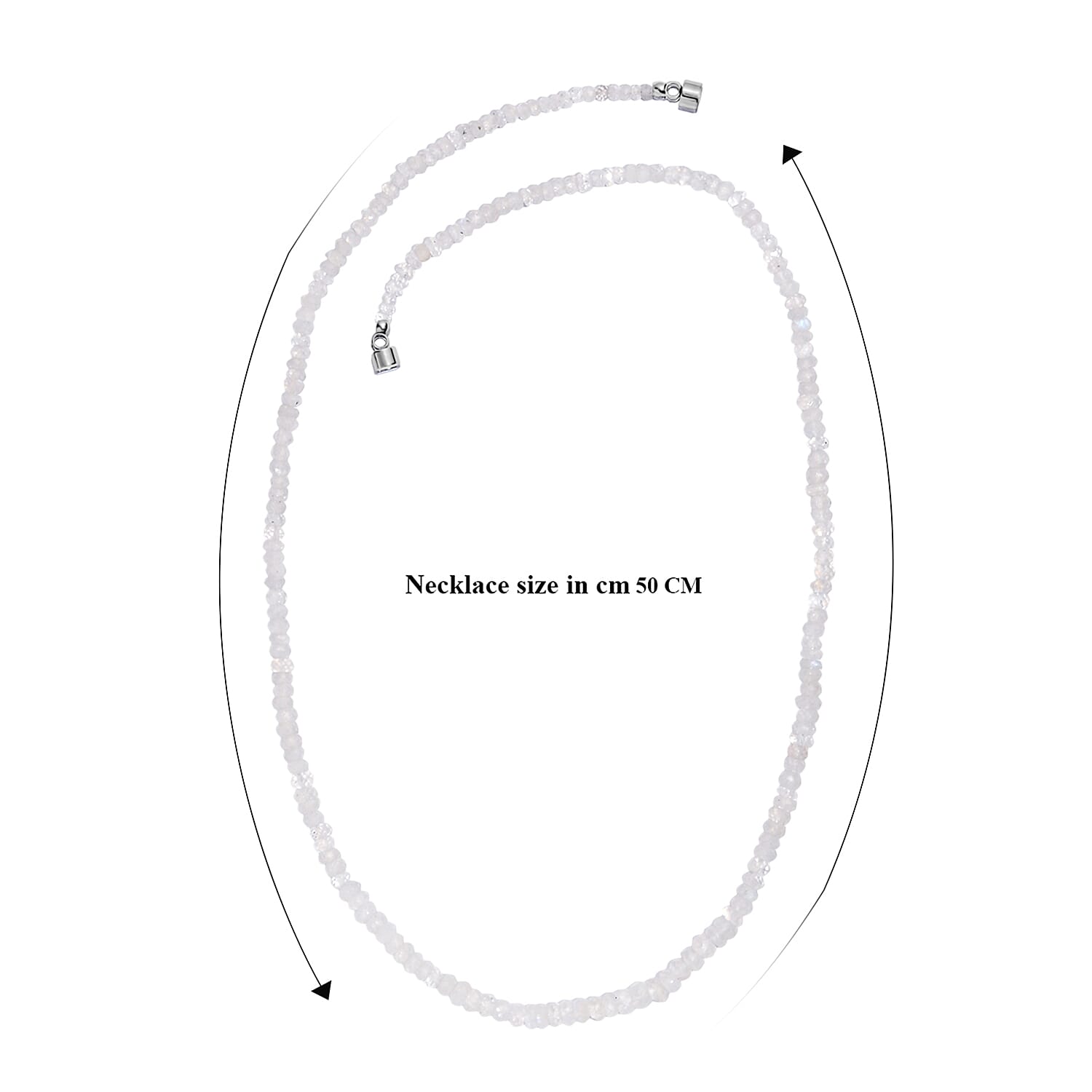 EverTrue Rainbow Moonstone Necklace (Size - 20) 65.00 Ct. 8375093 7