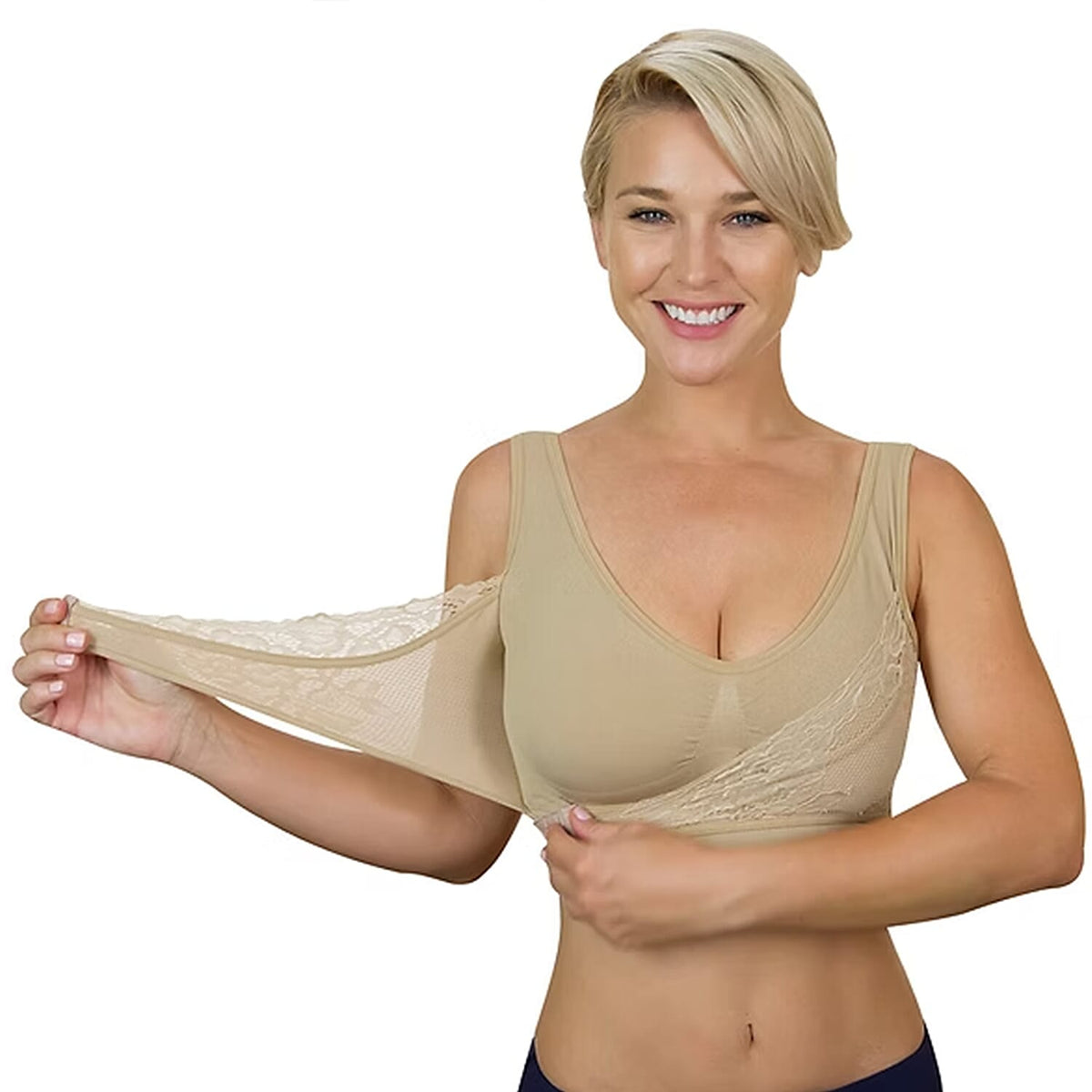 THE VALUE CLOSEOUT BUY - Set of 3 Comfortisse Support Push Up Bra (Size 36-38) - Black, Nude &amp; White 8375470 5