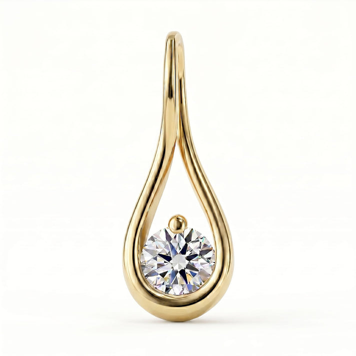 LUXURIANT Lab Grown Diamond SI G-H Solitaire Pendant in Yellow Gold Plated Sterling Silver 8375587 1