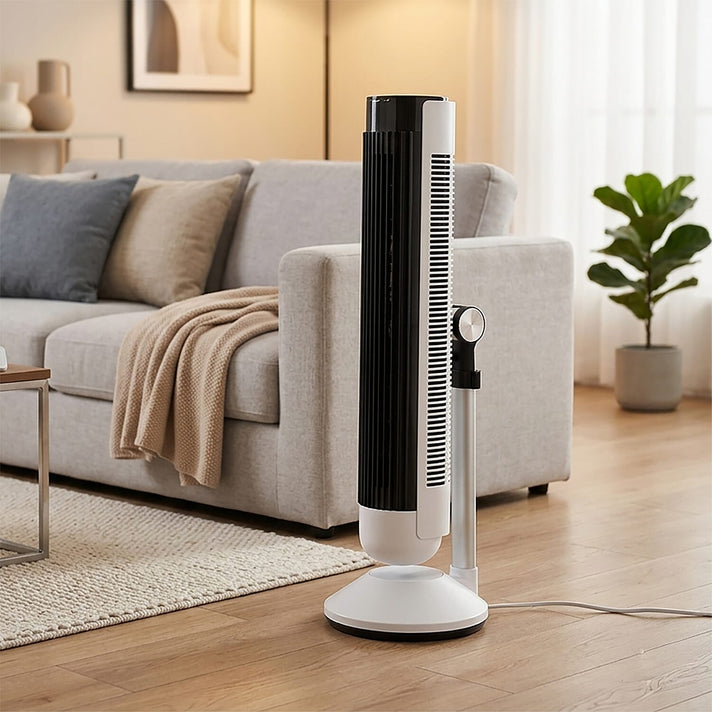 LAST IN STOCK - LIVMORE Bladeless Tower Fan with Turbine Air Duct (50W) 6-Speed Oscillating Fan with 9 Hour Timer &amp; Optional Ambient Lighting With Remote Control 8414619 2