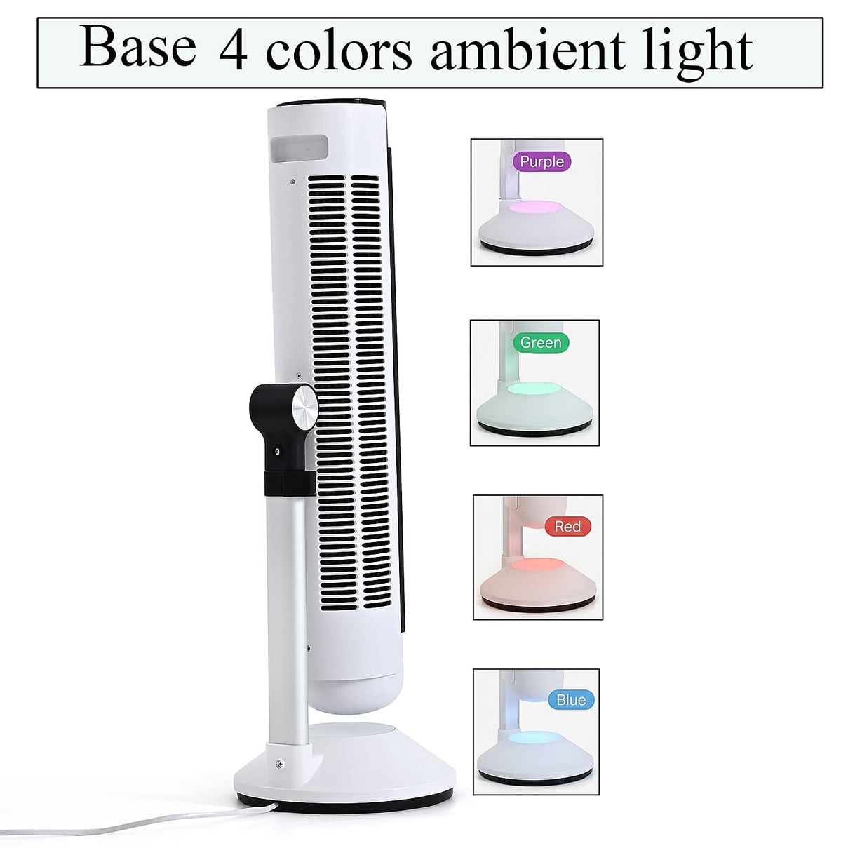 LAST IN STOCK - LIVMORE Bladeless Tower Fan with Turbine Air Duct (50W) 6-Speed Oscillating Fan with 9 Hour Timer &amp; Optional Ambient Lighting With Remote Control 8414619 5
