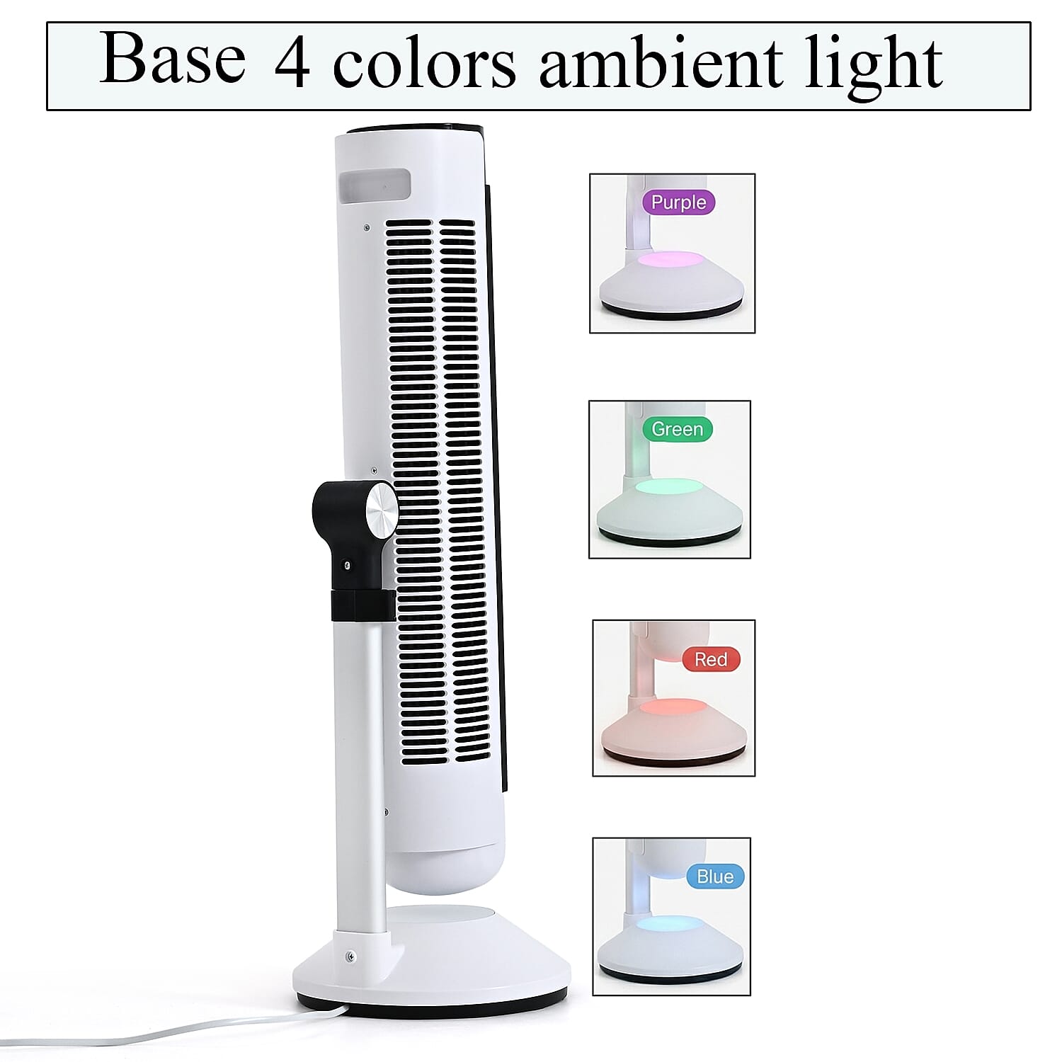LAST IN STOCK - LIVMORE Bladeless Tower Fan with Turbine Air Duct (50W) 6-Speed Oscillating Fan with 9 Hour Timer &amp; Optional Ambient Lighting With Remote Control 8414619 5