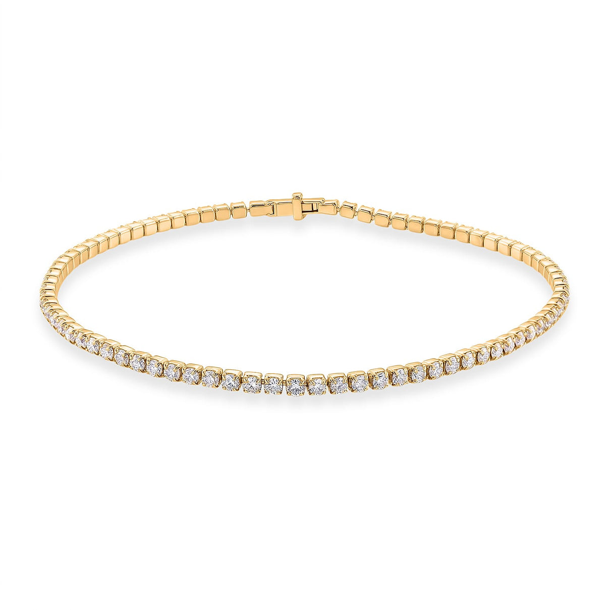 D'Joy Moissanite Tennis Bracelet (Size - 7) in Yellow Gold Overlay Sterling Silver 8416435 0