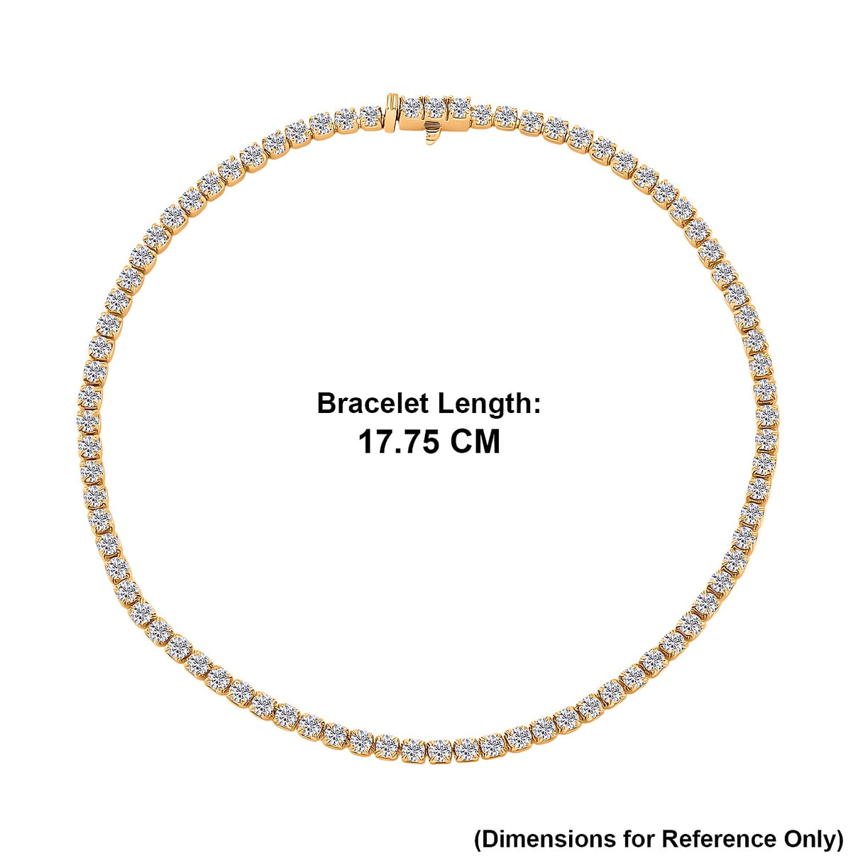 D'Joy Moissanite Tennis Bracelet (Size - 7) in Yellow Gold Overlay Sterling Silver 8416435 5