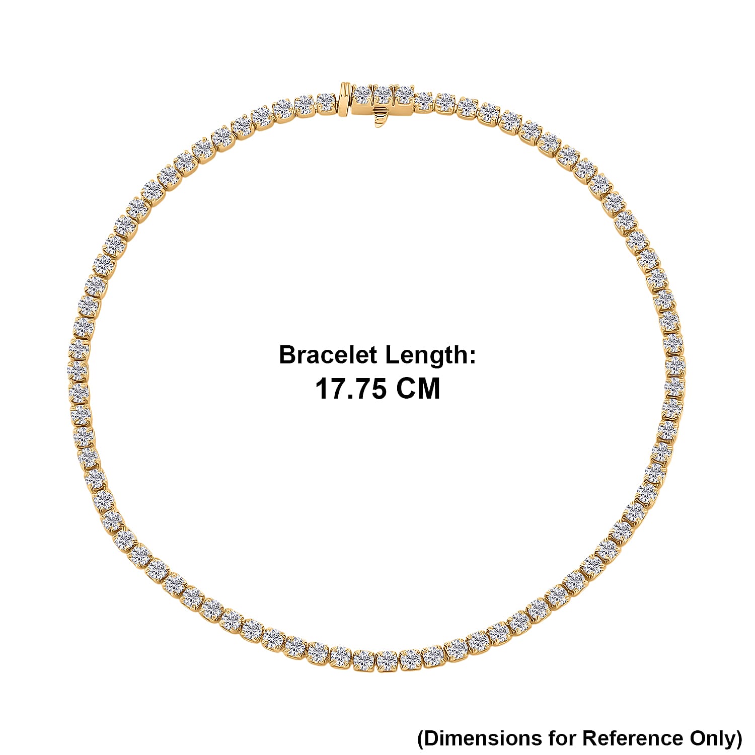 D'Joy Moissanite Tennis Bracelet (Size - 7) in Yellow Gold Overlay Sterling Silver 8416435 5