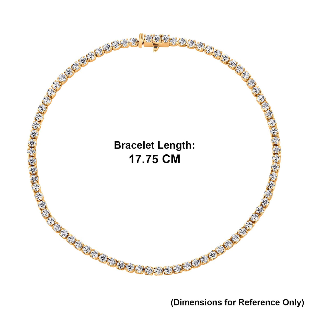 D'Joy Moissanite Tennis Bracelet (Size - 7) in Yellow Gold Overlay Sterling Silver 8416435 6