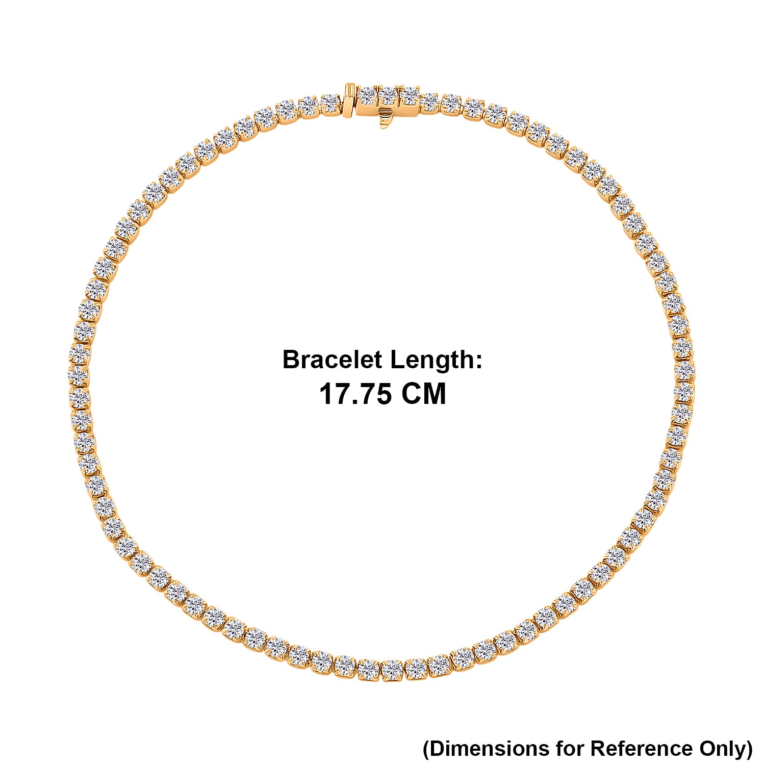 D'Joy Moissanite Tennis Bracelet (Size - 7) in Yellow Gold Overlay Sterling Silver 8416435 6