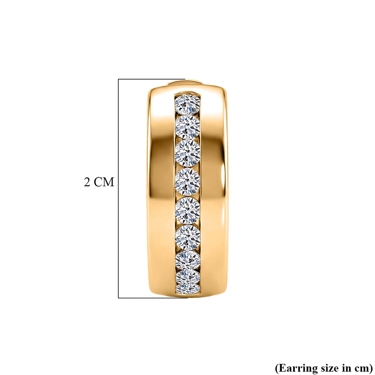 LUXURIANT 1 Ct. Lab Grown Diamond Hoop Earring in 18K Vermeil Yellow Gold Plated Sterling Silver (SI-GH) 8420422 6