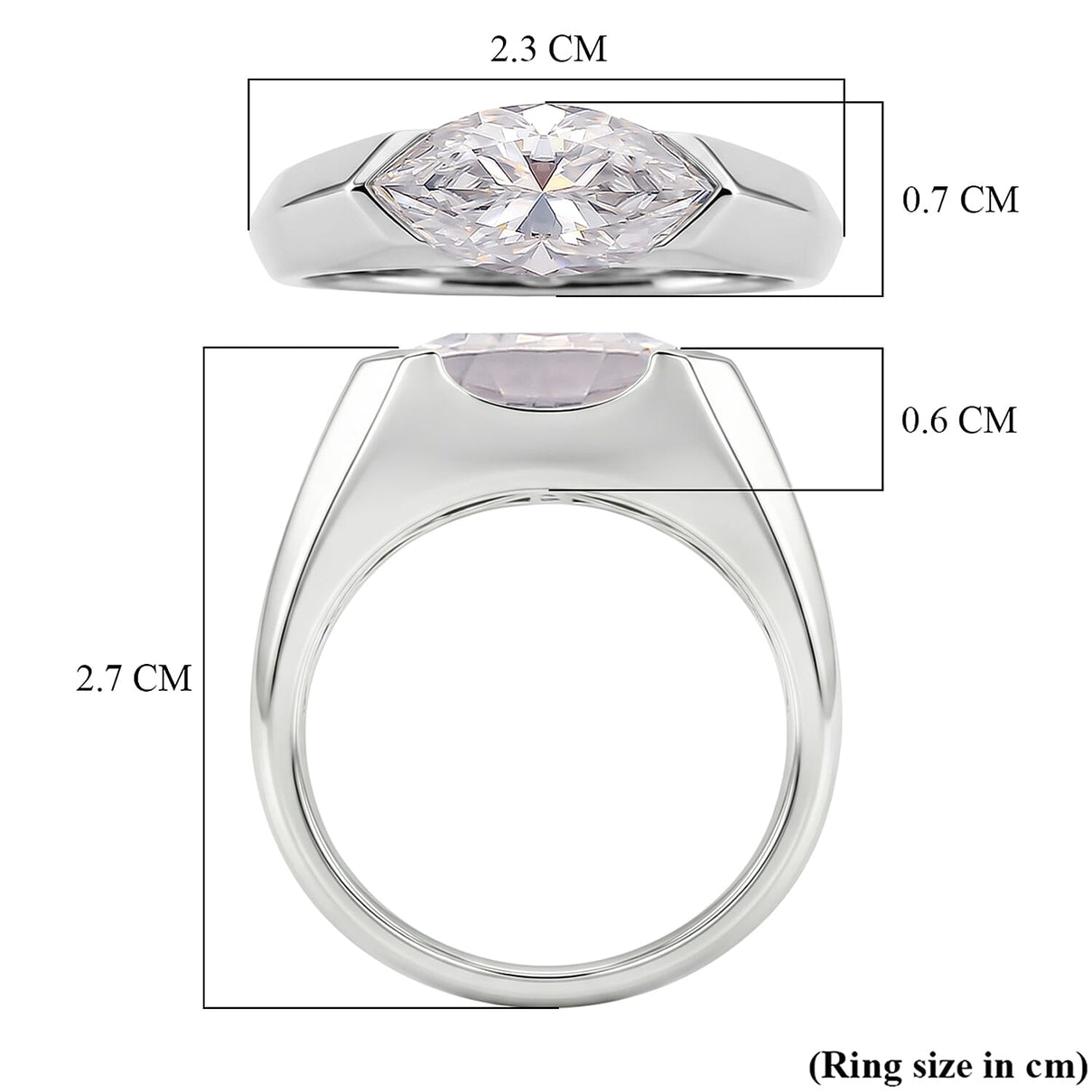 D'Joy - Moissanite Solitaire Ring in Rhodium Overlay Sterling Silver  1.86 Ct. 8428354 8