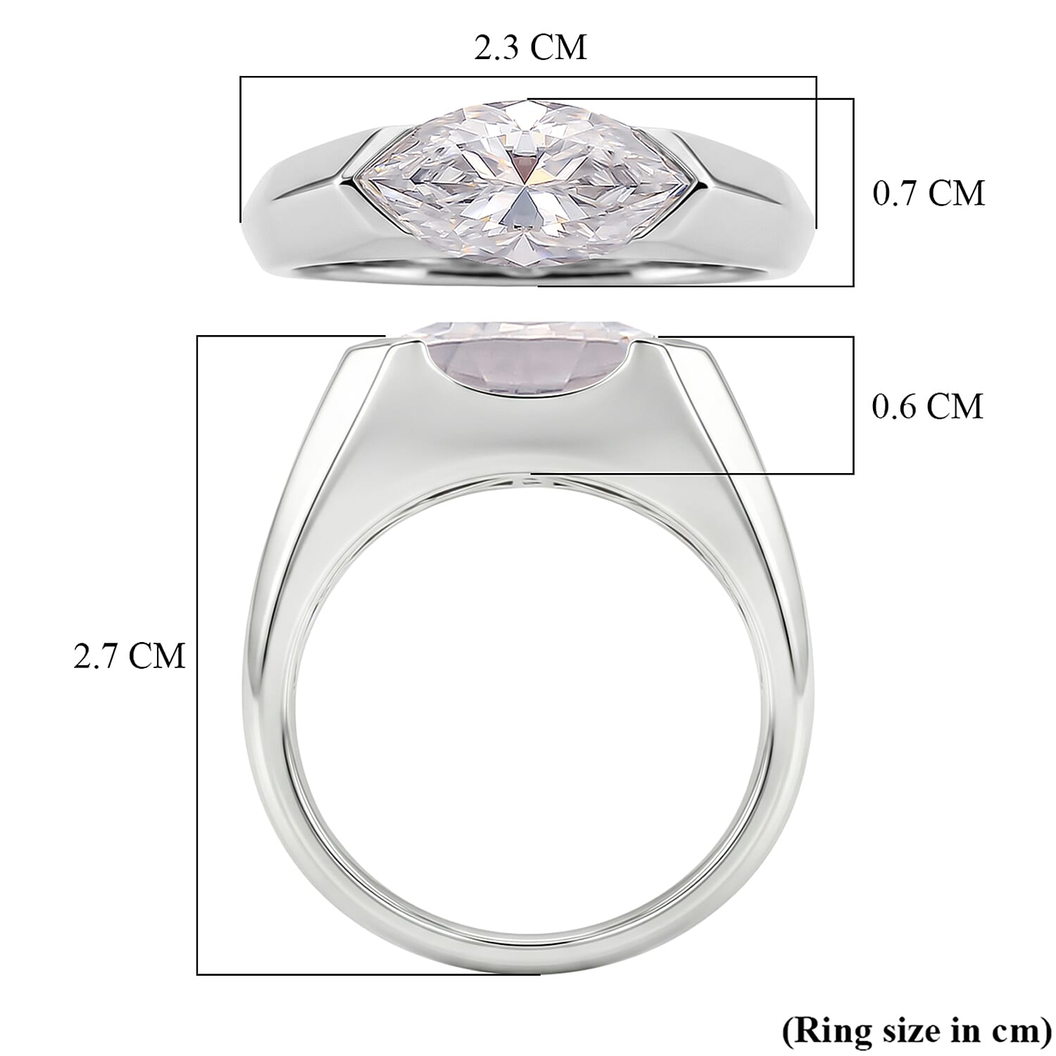 D'Joy - Moissanite Solitaire Ring in Rhodium Overlay Sterling Silver  1.86 Ct. 8428354 8