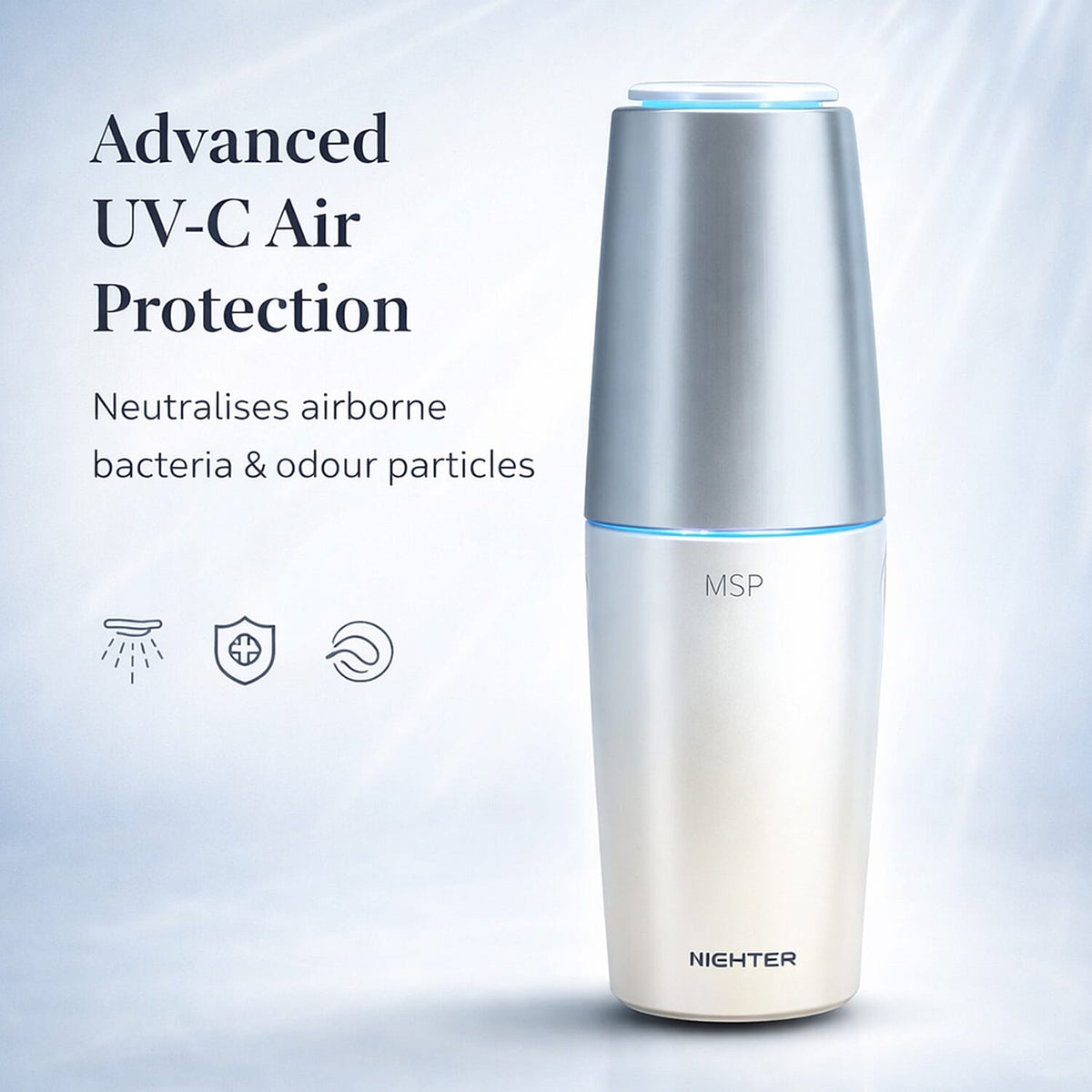 MSP1 UV-C Air Purifier with USB Port - Silver V32521172 1