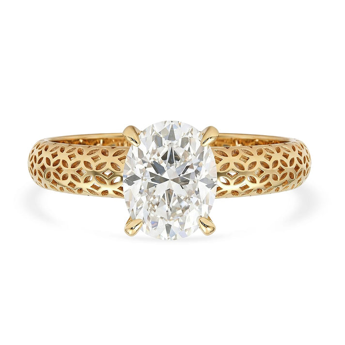 Mirage Collection - D'Joy Moissanite Pear Cut Solitaire Ring in Yellow Gold Overlay Sterling Silver 2.07 Ct. 8432310 1