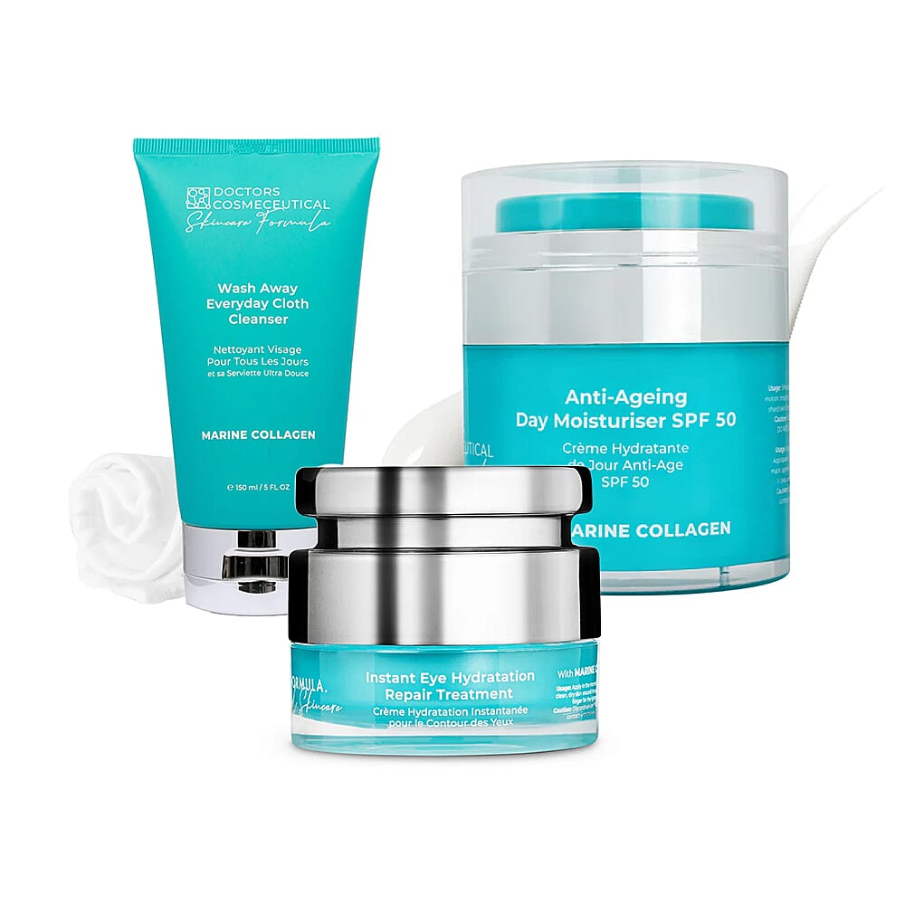 Limited Edition Spring Edit Marine Collagen Box (Incl Anti-ageing Day Moisturiser SPF 50 Duo, Instant Eye Hydration Treatment, Wash Away Cleanser) 8434635 5