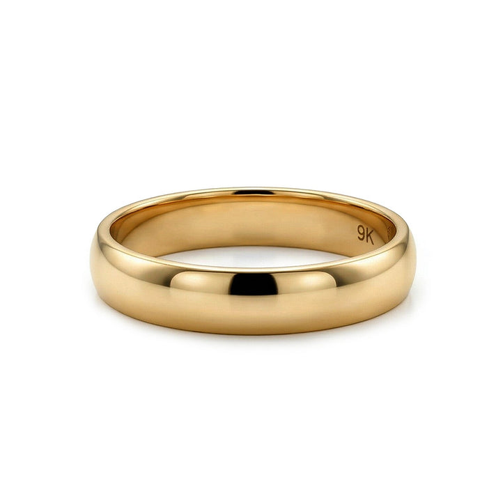 9K Yellow Gold Wide Band Ring 8438848 1