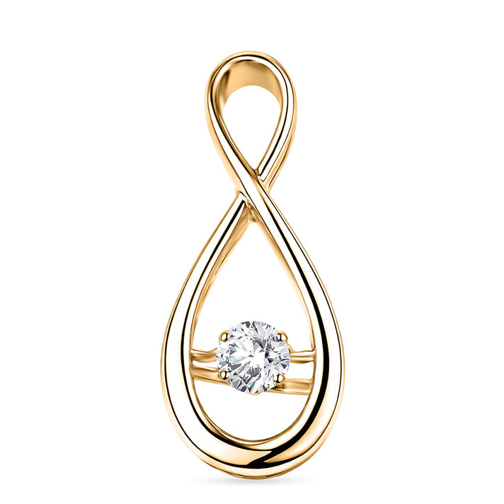 LUXURIANT Lab Grown Diamond infinity Pendant in 18K Vermeil Yellow Gold Plated Sterling Silver (SI-G-H) 8477214 1
