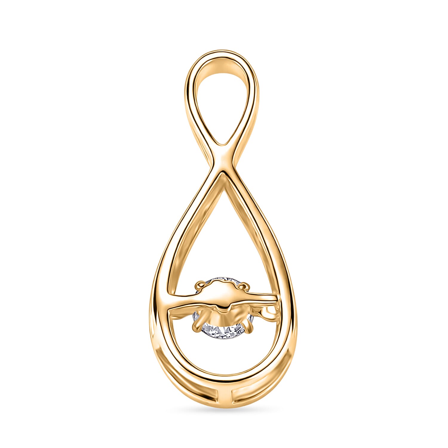 LUXURIANT Lab Grown Diamond infinity Pendant in 18K Vermeil Yellow Gold Plated Sterling Silver (SI-G-H) 8477214 7