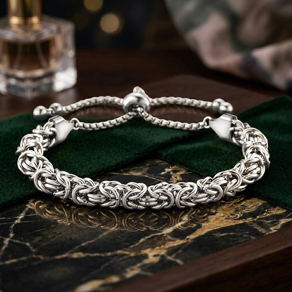 Byzantine Chain Adjustable Bracelet (Up to 9.5 Inch) V32489003 3