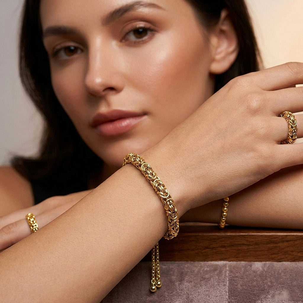 Adjustable Byzantine Bracelet (Size - 9.5)