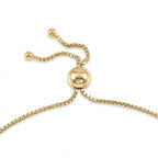 Natural White Diamond Adjustable Tennis Bracelet (Upto Size - 10.5)