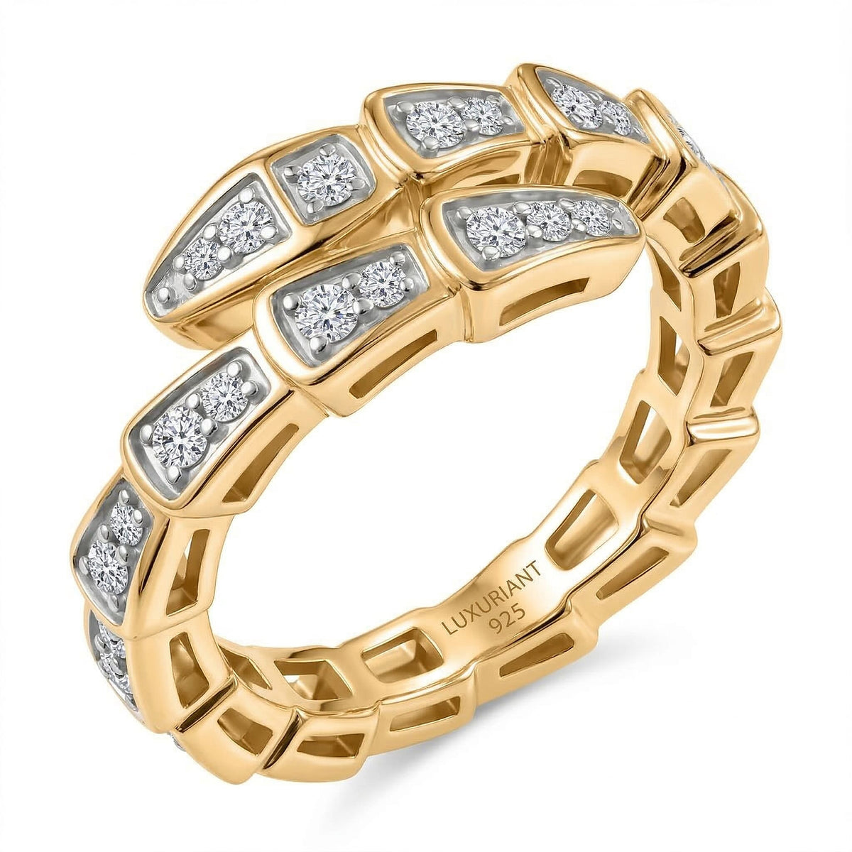 EverTrue 7.8 Ct. White Cubic Zirconia Full Eternity Spinner Band Ring For Men and Women in Yellow Gold Plating V32515409 4