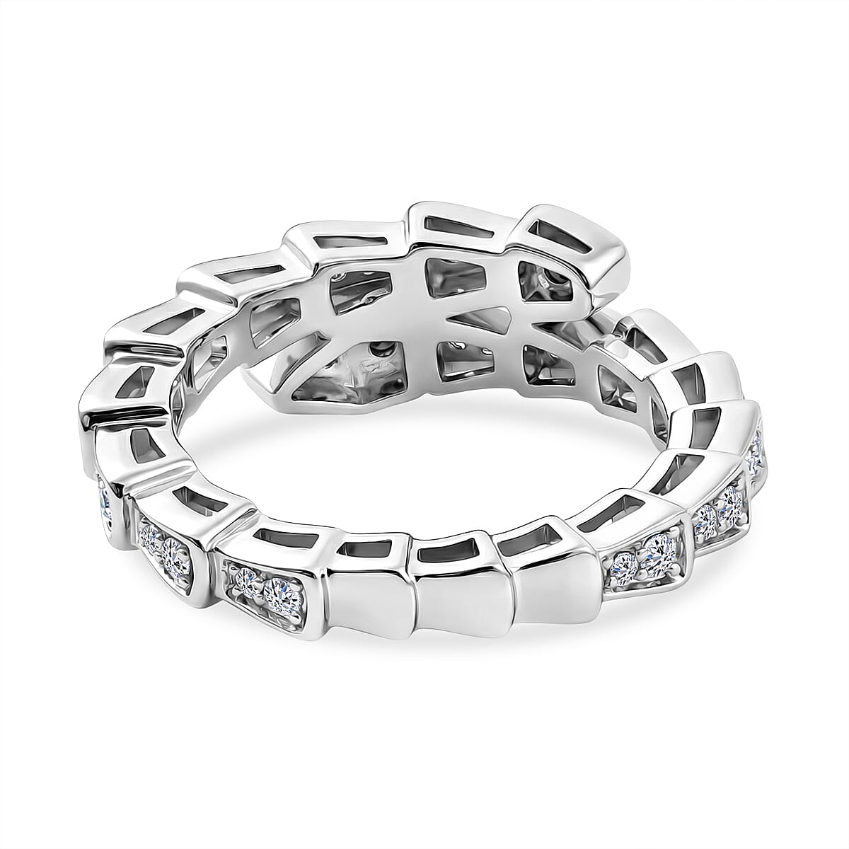 EverTrue 7.8 Ct. White Cubic Zirconia Full Eternity Spinner Band Ring For Men and Women in Yellow Gold Plating V32520252 5