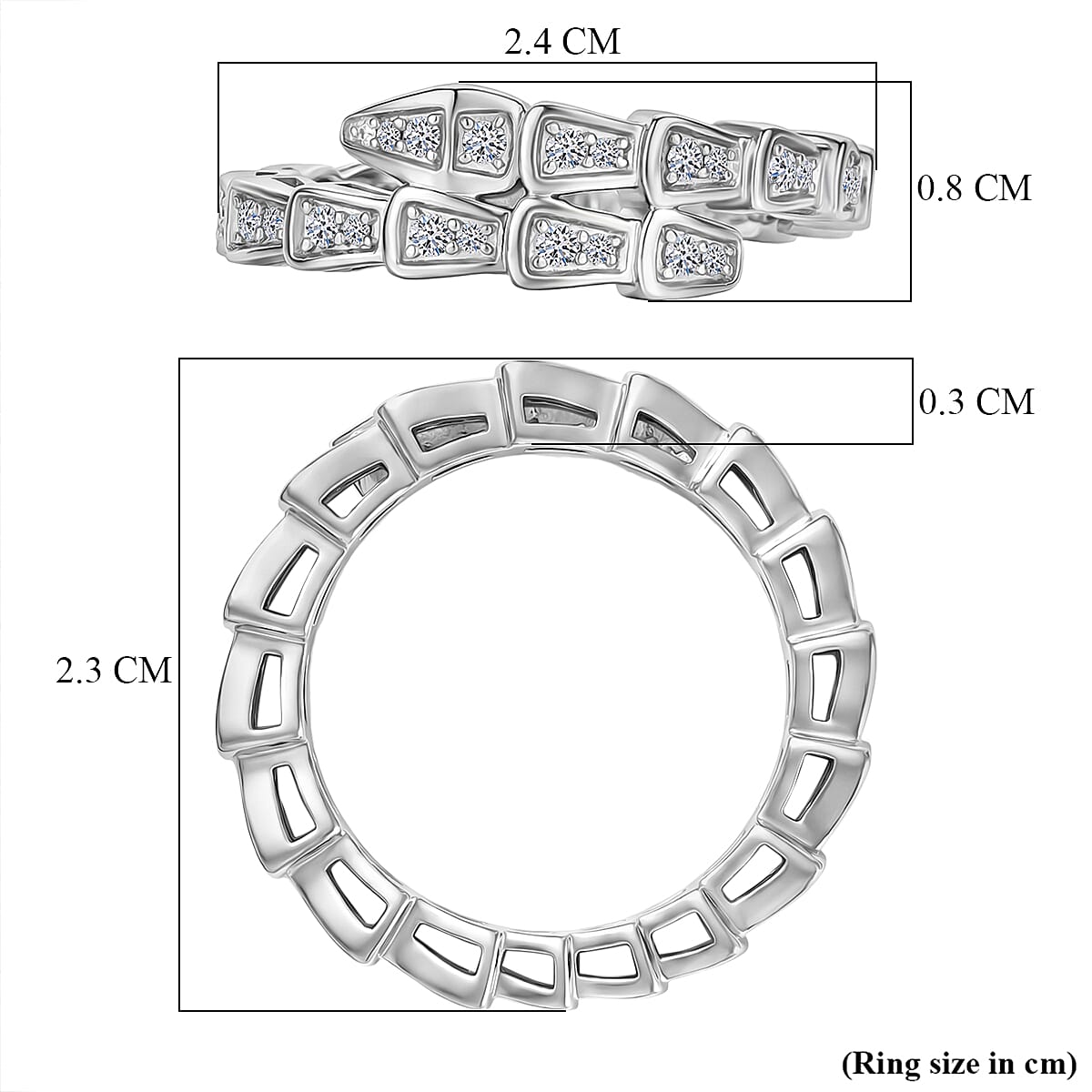 EverTrue 7.8 Ct. White Cubic Zirconia Full Eternity Spinner Band Ring For Men and Women in Yellow Gold Plating V32520252 6