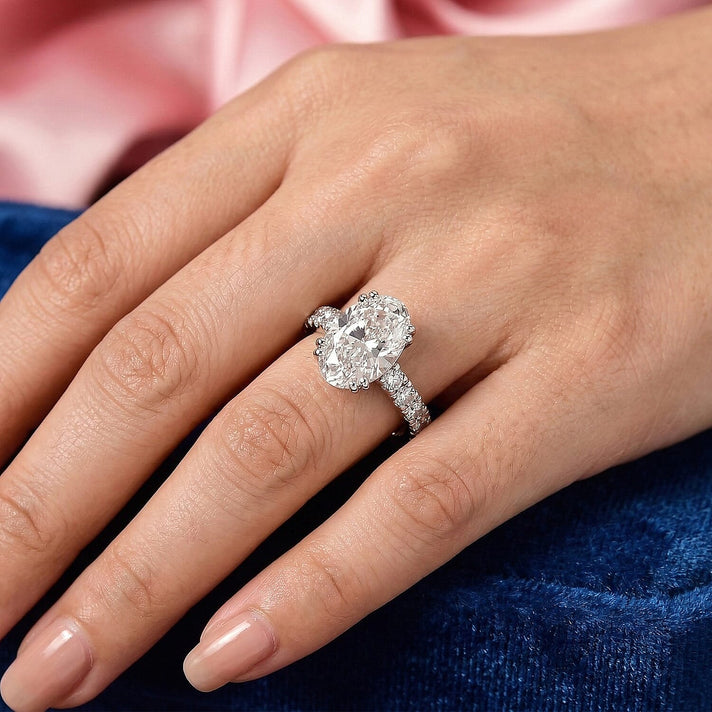 LUXURIANT 5 Ct. Lab Grown Diamond Solitaire Ring in 950 Platinum IGI Certified (VS-E-F) 8500886 2