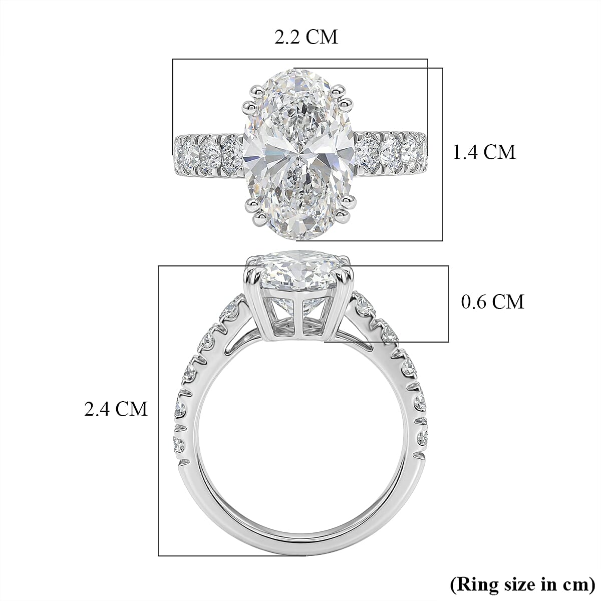 LUXURIANT 5 Ct. Lab Grown Diamond Solitaire Ring in 950 Platinum IGI Certified (VS-E-F) 8500886 7