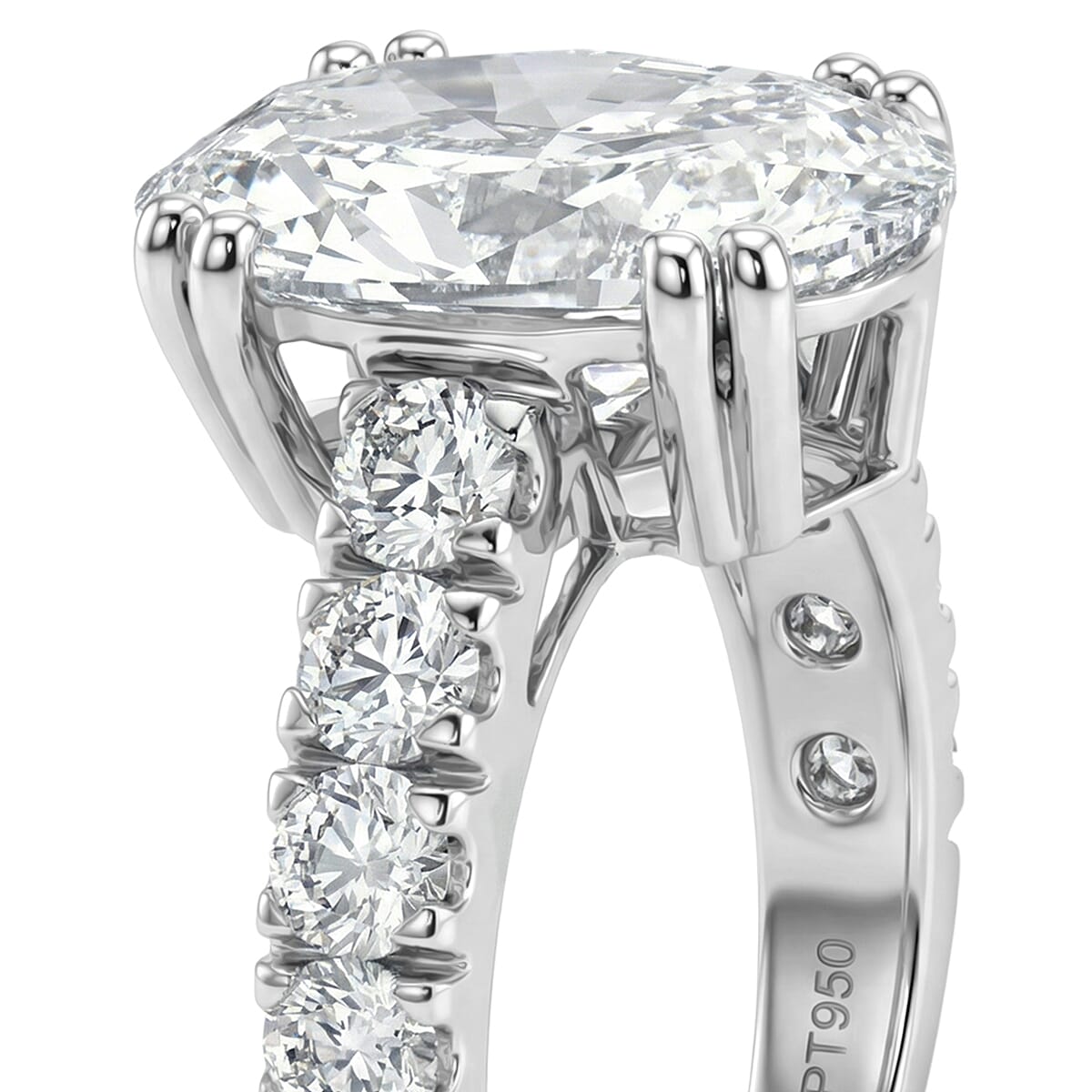 LUXURIANT 5 Ct. Lab Grown Diamond Solitaire Ring in 950 Platinum IGI Certified (VS-E-F) 8500888 4
