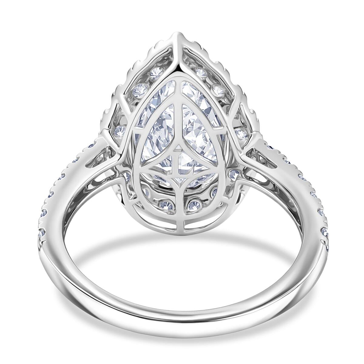 LUXURIANT 5 Ct. Lab Grown Diamond Halo Ring in 950 Platinum IGI Certified (VS-E-F) 8500970 6