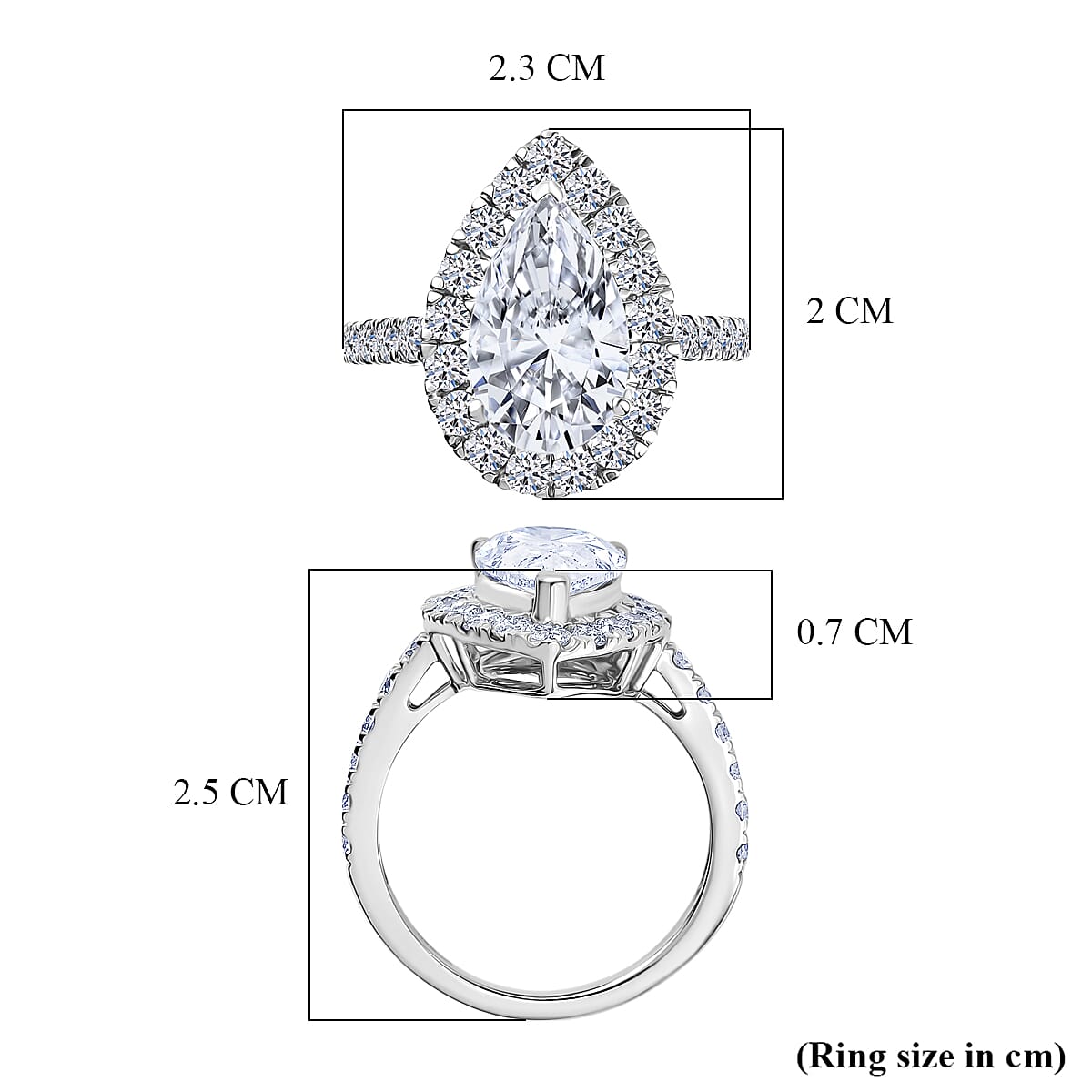 LUXURIANT 5 Ct. Lab Grown Diamond Halo Ring in 950 Platinum IGI Certified (VS-E-F) 8500970 7