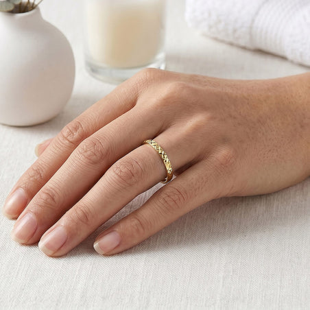 Maestro Collection - 9K Yellow Gold Diamond Cut Band Ring 8502409 2